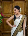 SF 672 White Designer Organic Banarasi Silk Sarees Wholesale Clothing Suppliers In India